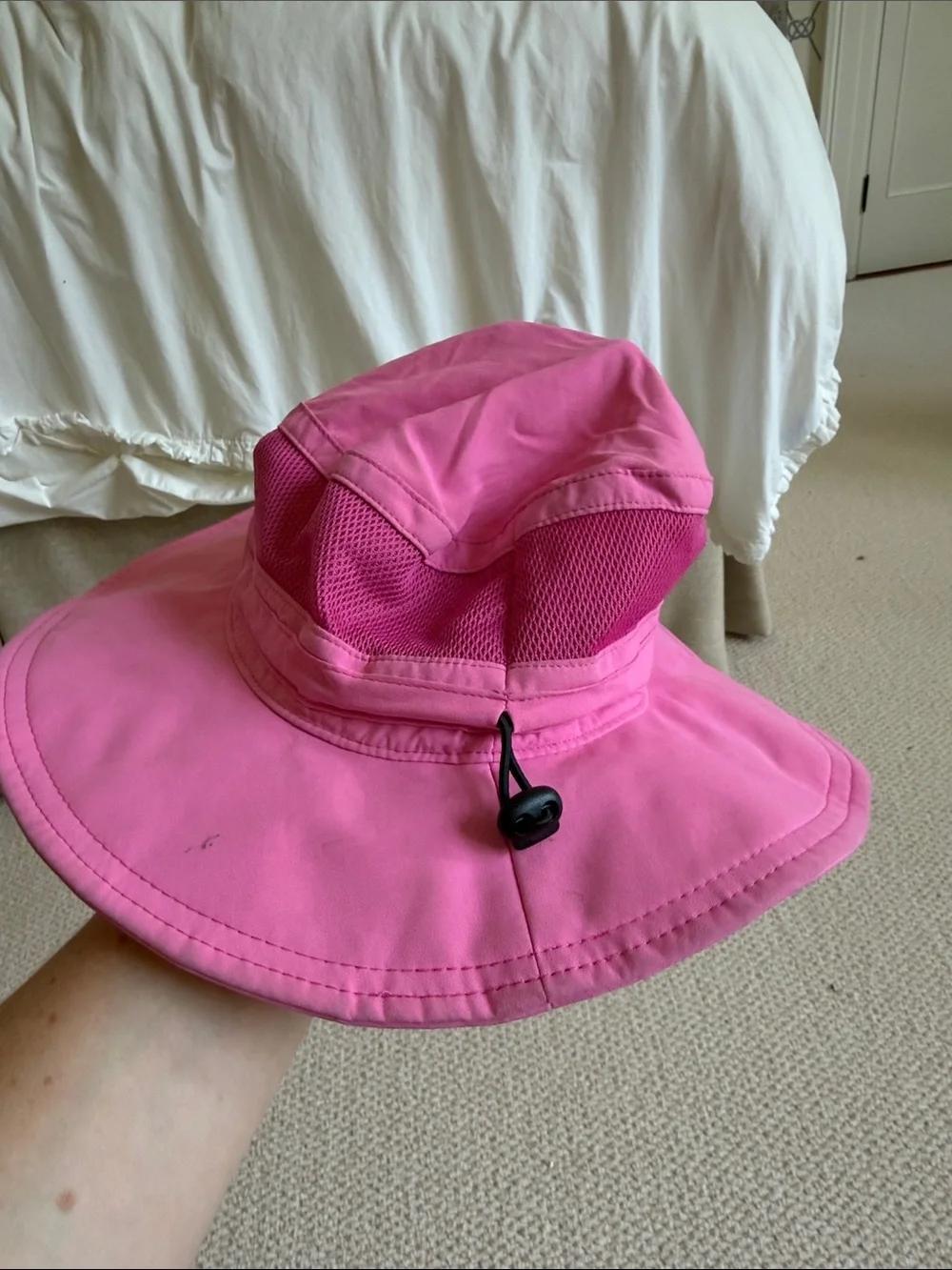 Pink Kids Sun Hat - Lightweight Bucket Style